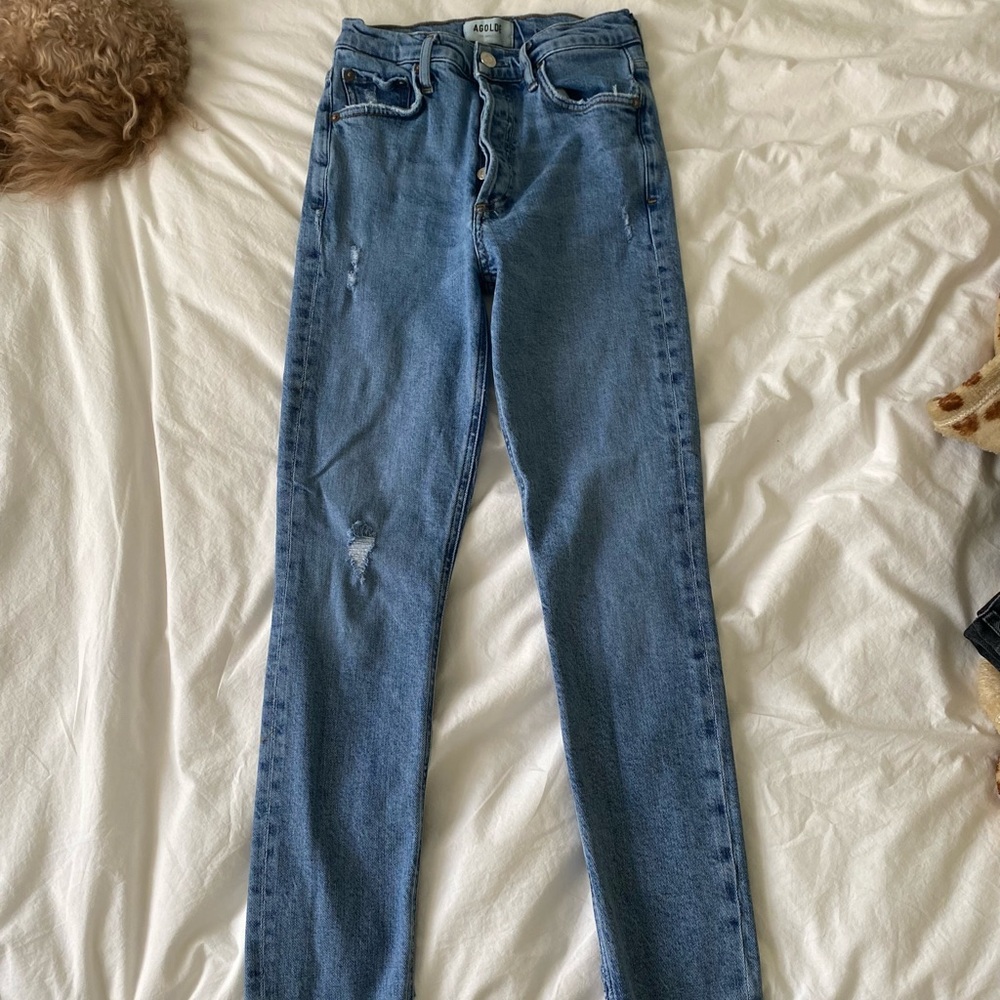 AGOLDE Nico high rise slim size 23 split hem